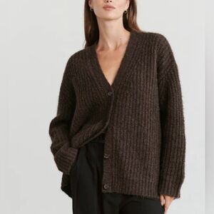 Jenni Kayne Oversized Cocoon Cocoa Brown Cardigan, size XXS. Like new.